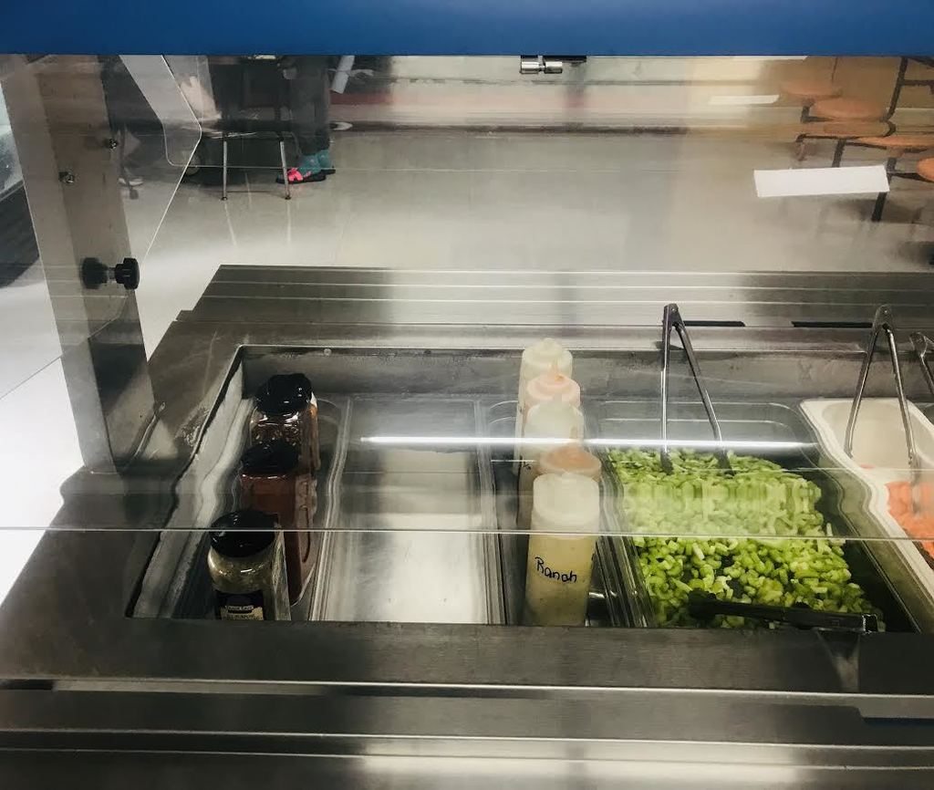 New to Parkside cafeteria this year! We added a new seasoning bar on the hot lunch line. Students are able to season their food on their own using different herbs and spices. We also updated the cafeteria tables to individual seats and in our school colors! 